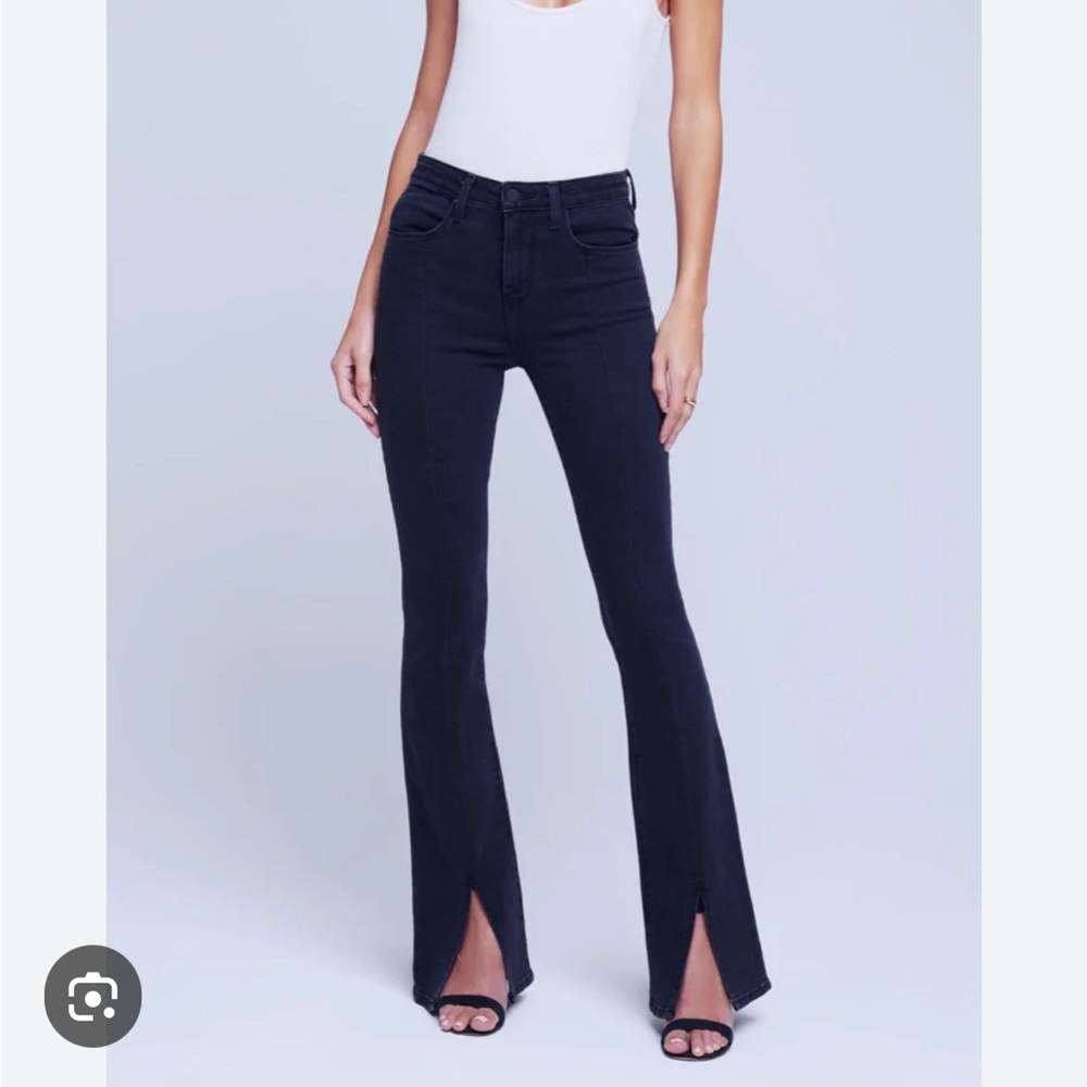 L’AGENCE black wash Beatrix jeans